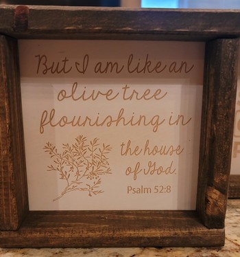 Olive Tree Flourishing Sign